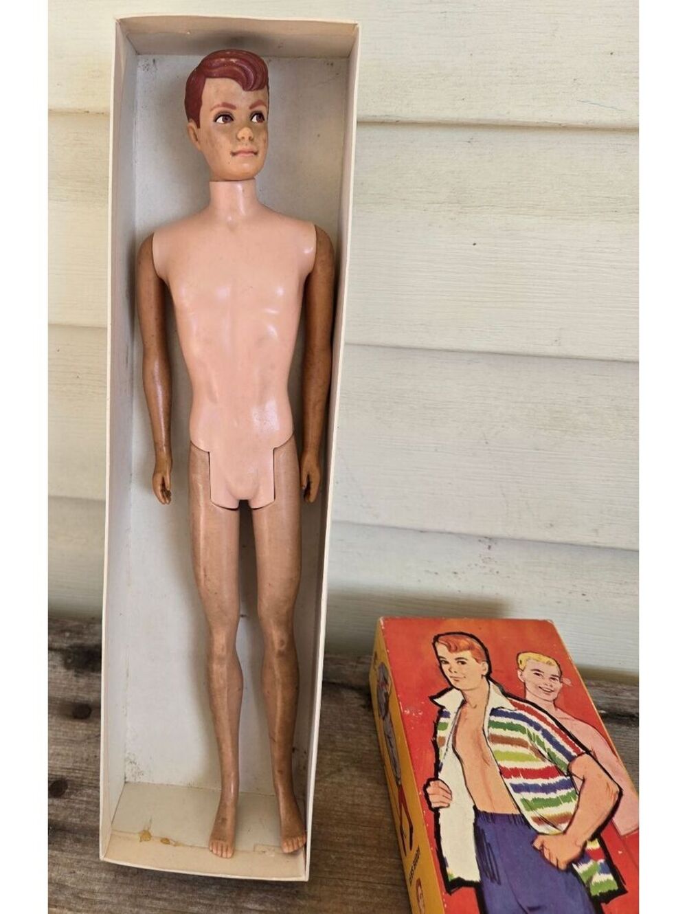 1960s Allan by Mattel doll, with original box, no accessories, Barbie Friend